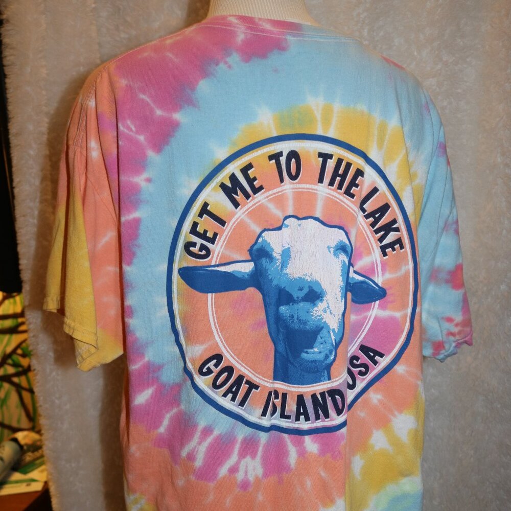 Gildan ladies XL Lake Martin Alabama Goat Island tee shirt 100% cotton - Picture 4 of 8
